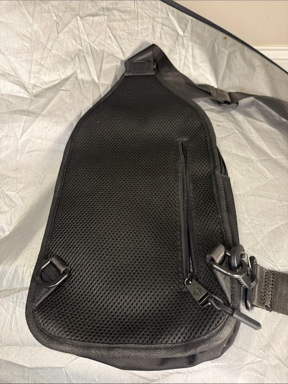 True Religion Black Sling Belt Bag